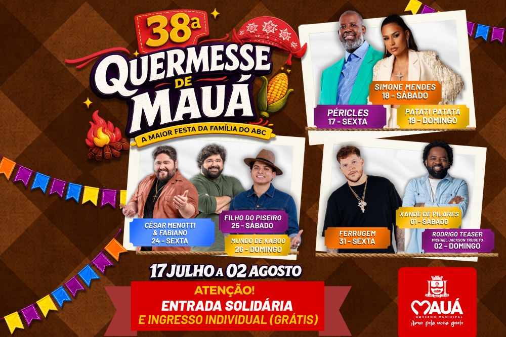 38ª Quermesse de Mauá abre temporada de festas julinas com Péricles no Grande ABC