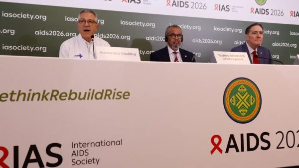 Ministro Alexandre Padilha durante coletiva na Conferência Internacional de Aids