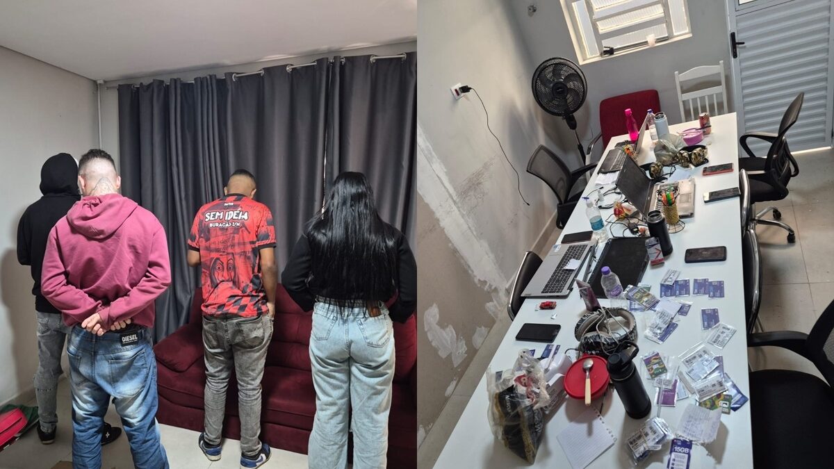 Suspeitos presos e material apreendido em operação contra golpes em Diadema