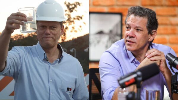 Tarcísio de Freitas e Fernando Haddad, pré-candidatos ao governo de São Paulo, em fotos separadas