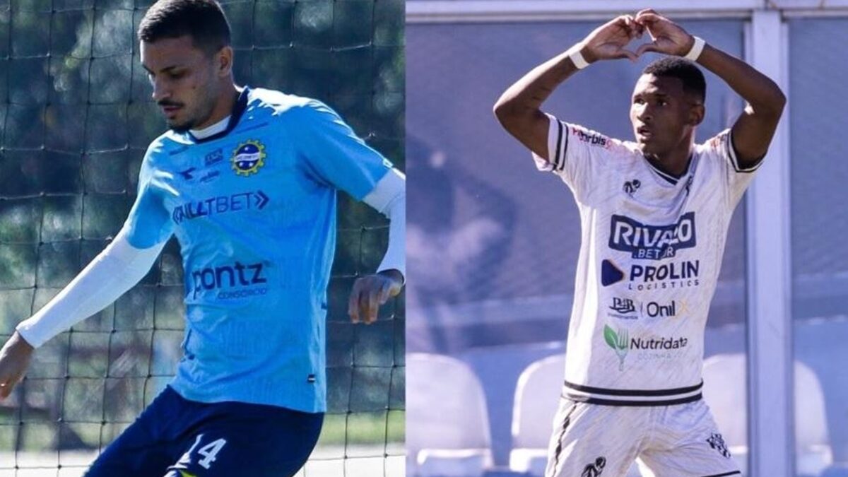 Jogadores do EC São Bernardo e São José em ação na Copa Paulista