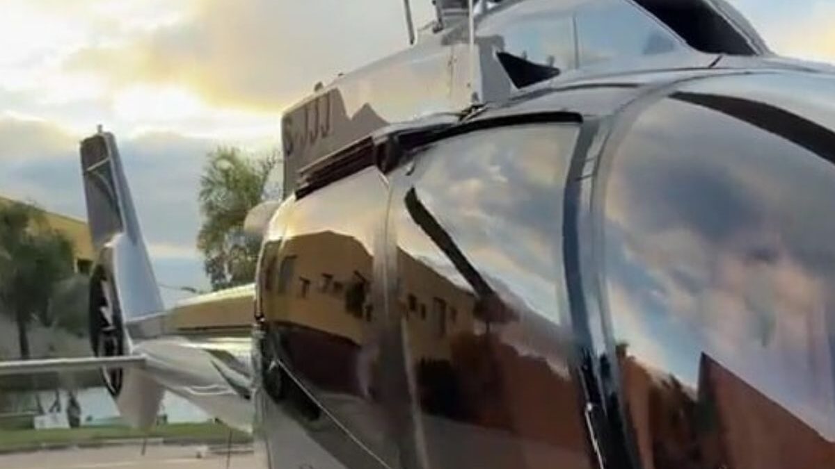 Helicóptero Airbus EC130 T2 apreendido pela Polícia Civil de São Paulo em operação contra jogos ilegais