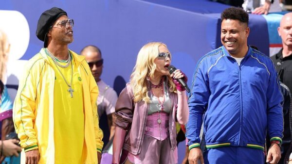 Ronaldinho Gaúcho, Madonna e Ronaldo Fenômeno no show de intervalo da final da Copa do Mundo 2026