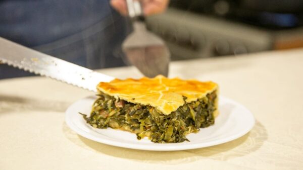 Torta salgada produzida em curso gratuito de Santo André