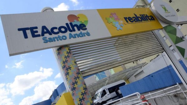 Fachada do TEAcolhe Santo André, centro de atendimento a pessoas com Transtorno do Espectro Autista
