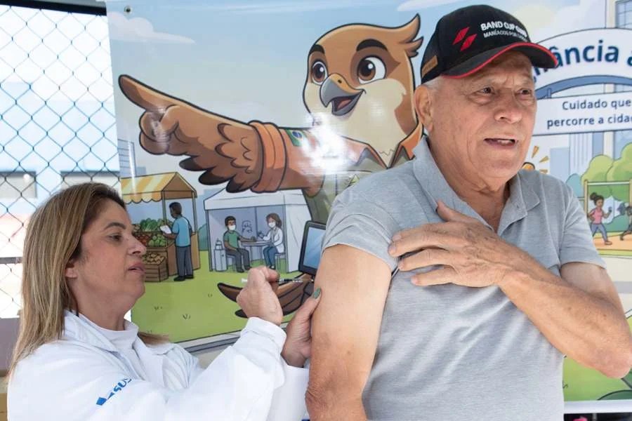 Aplicação de vacina contra o sarampo em São Bernardo do Campo