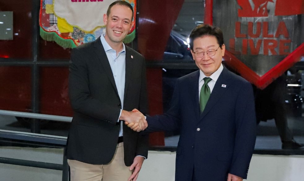 Presidente do Sindicato dos Metalúrgicos do ABC recebe o presidente da Coreia do Sul