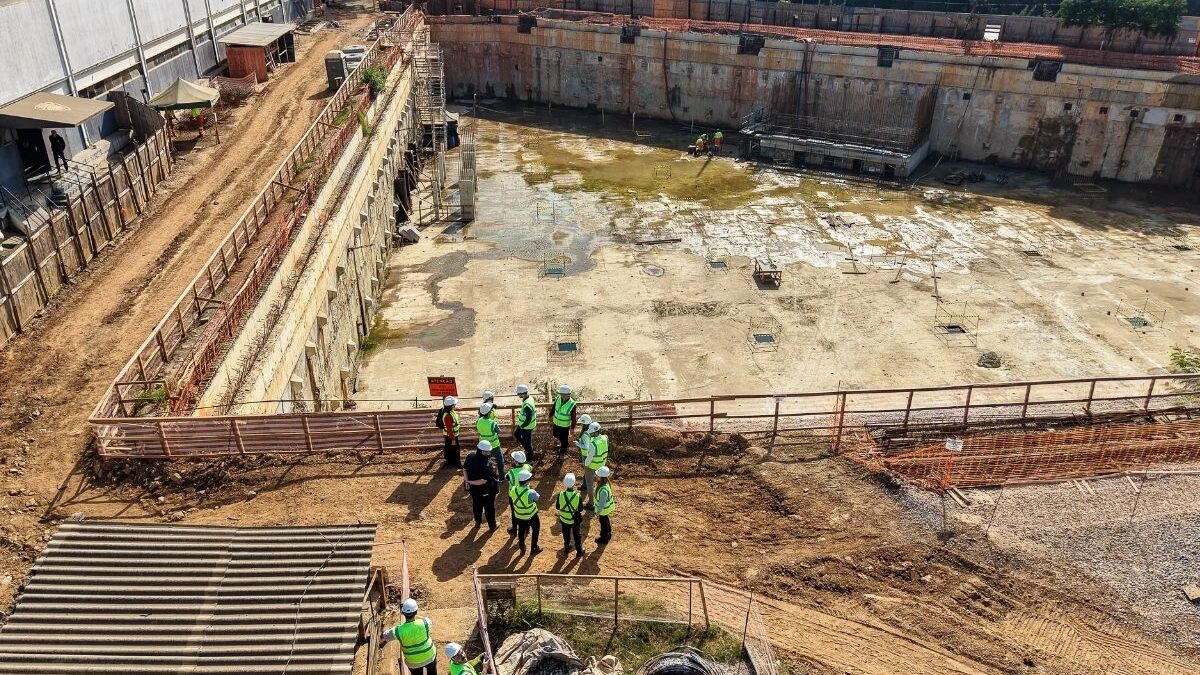 Obras do Piscinão do bairro Fundação, parte do Programa Drenar de São Caetano do Sul