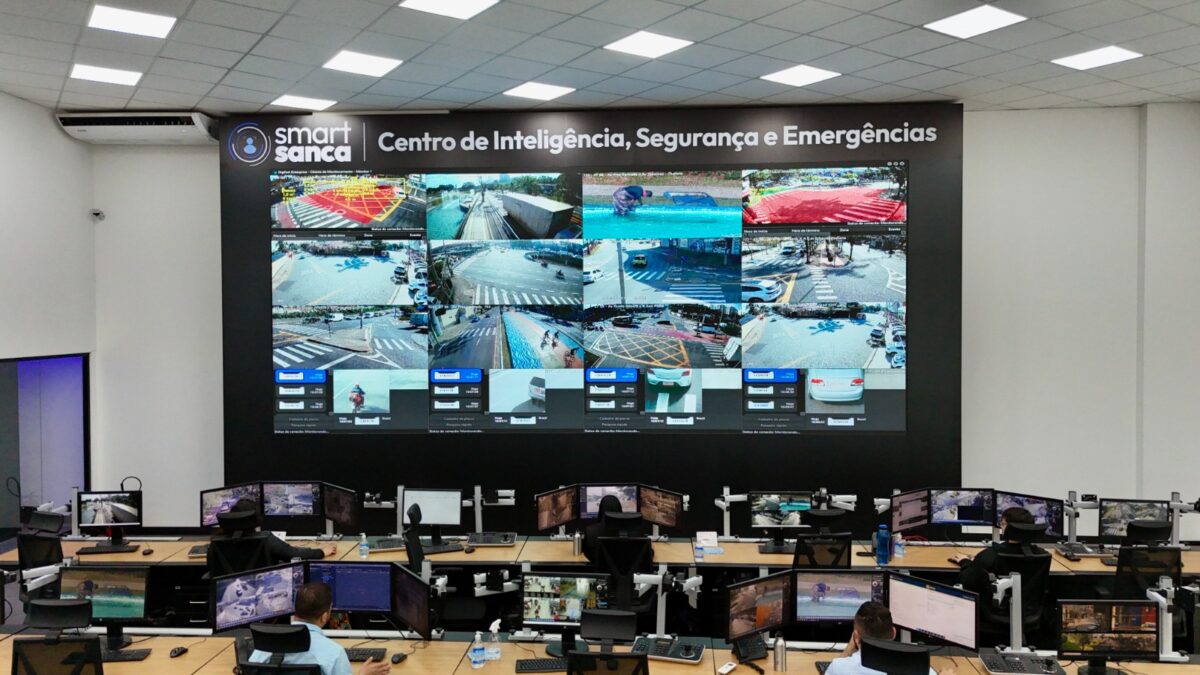 Smart Sanca integra 710 câmeras ao sistema de segurança e emergências de São Caetano do Sul