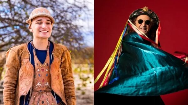 Montagem com fotos dos cantores João Gomes e Alceu Valença, atrações do São Julhão Festival