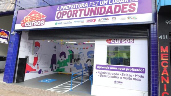 Fachada da Casa de Cursos do programa Qualifica em Mauá