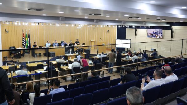 Plenário da Câmara de São Caetano do Sul durante sessão (foto de divulgação da Câmara)